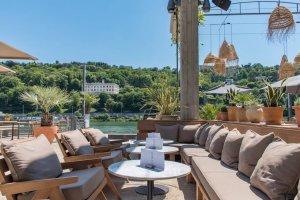 terrasse vue sur rhone restaurant selcius lyon confluence