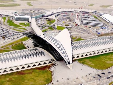 aeroport international lyon st exupery vue du ciel