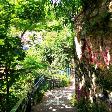 escalier du_jardin des chartreux sur les pentes de la croix rousse