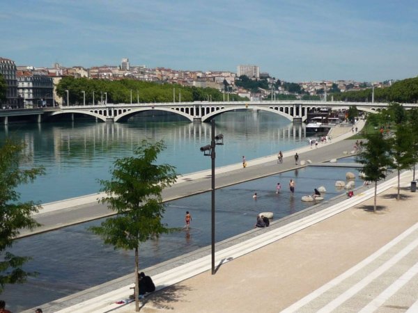 pont wilson depuis grandins des berges de la guillotiere lyon