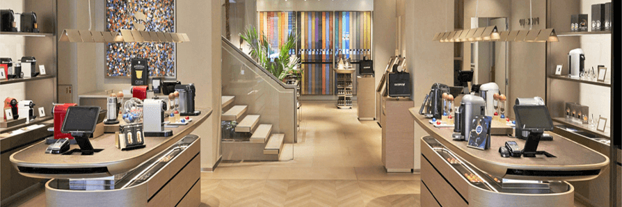 interieur boutique nespresso lyon part dieu