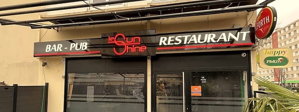 devanture du bar restaurant le sunshine a villeurbanne