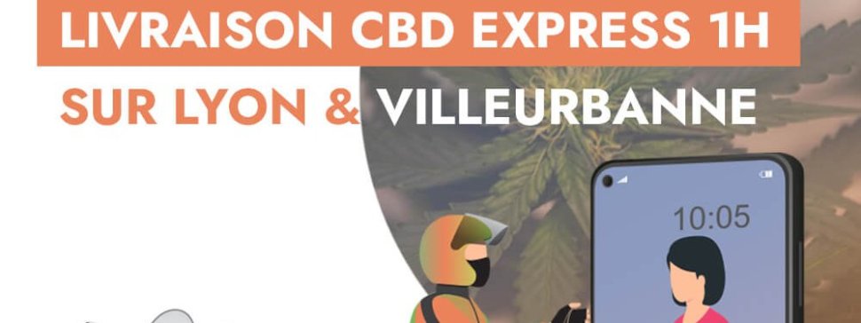 infographie livraison cbd lyon et villeurbanne avec dundees