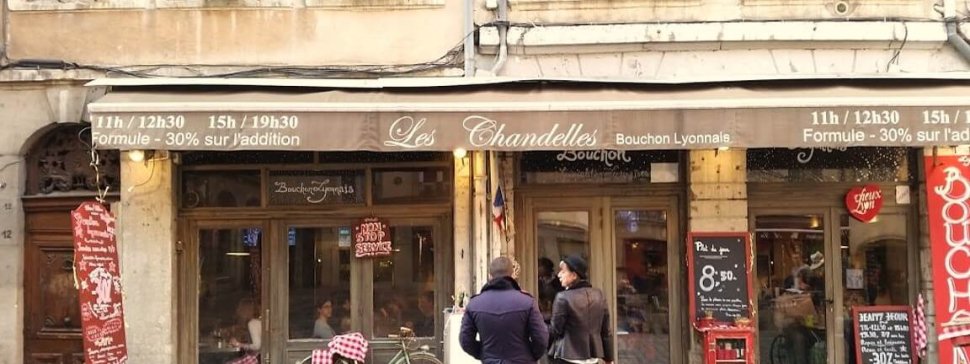 devanture bouchon lyonnais les chandelles