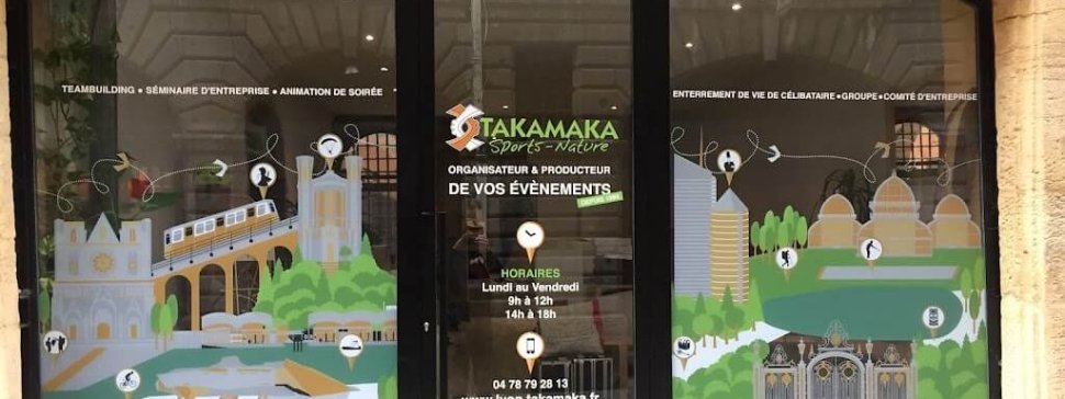 devanture enseigne evenementiel takamaka lyon