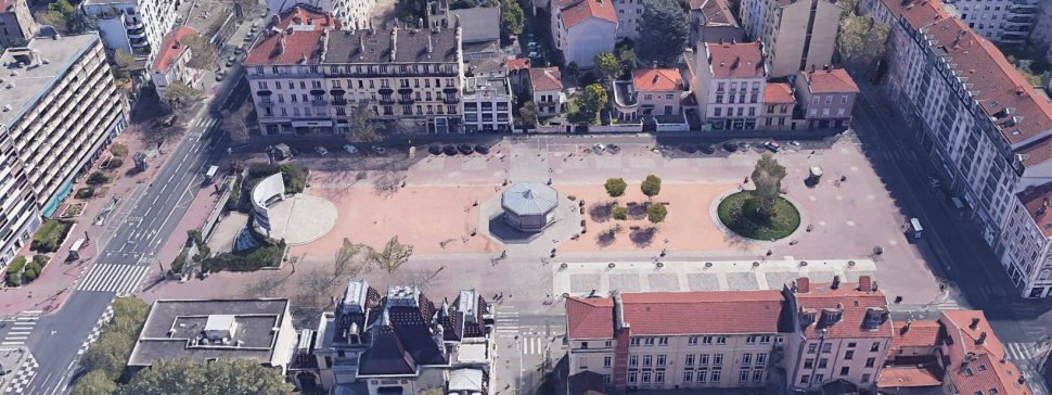 place ambroise courtois vue du ciel lyon